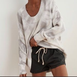Aerie Oversized Tie Dye Marbled Sweater